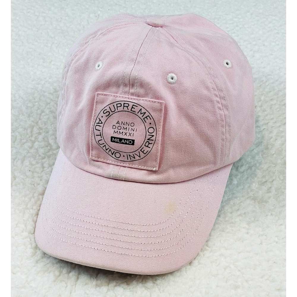 SUPREME • Milano Patch 6-Panel Baby Pink Baseball Cap - Picture 11 of 16